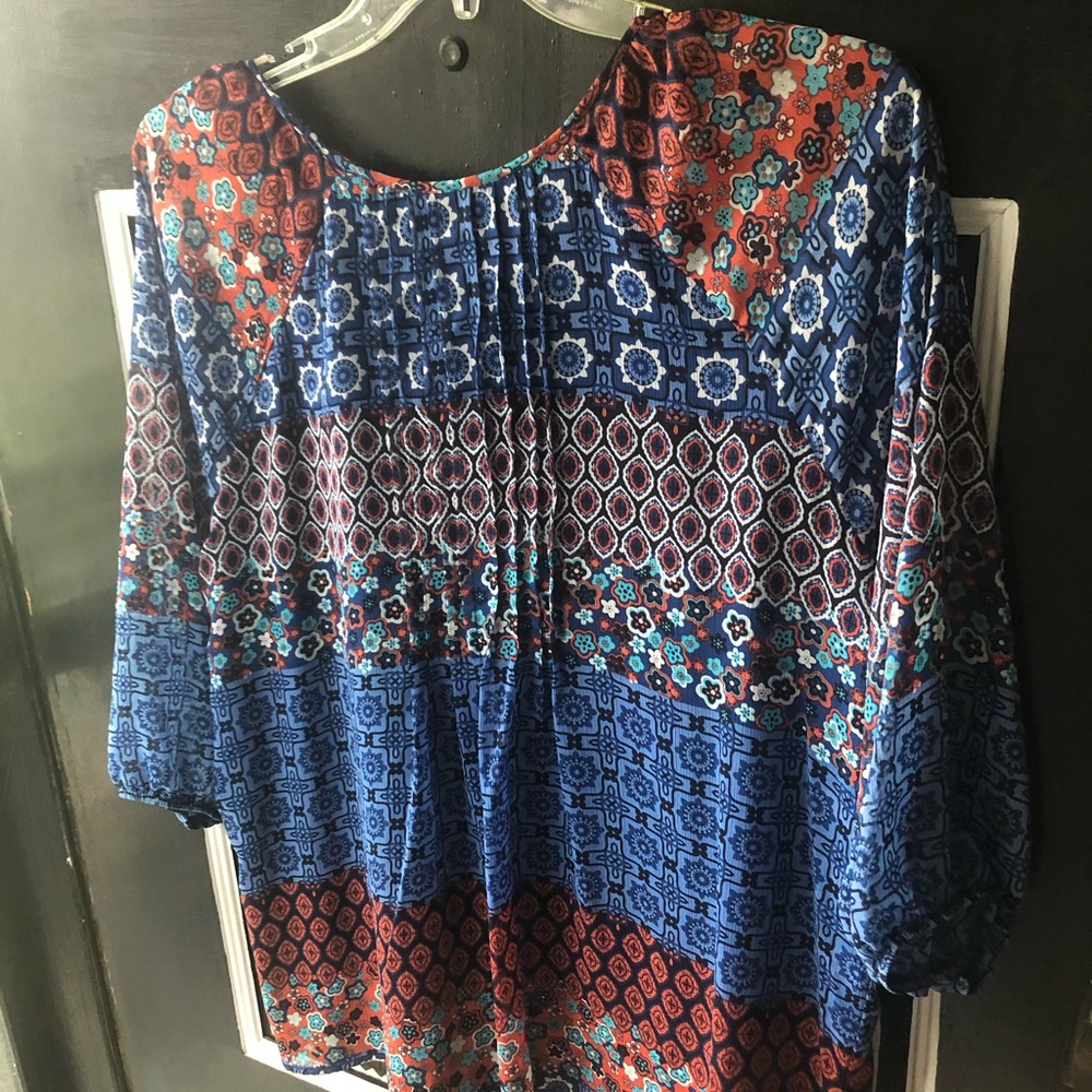 Elementz Multicolor Patterned Blouse - Picture 3 of 4